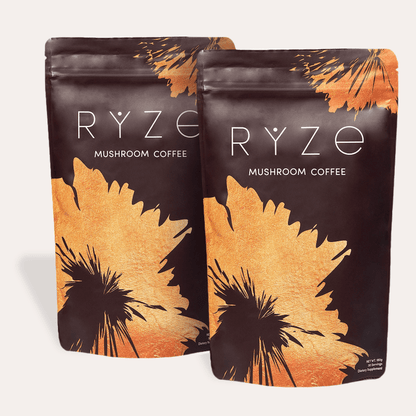 RYZE Mushroom Coffee – with 6 Organic Adaptogenic Mushrooms Grown in USA and High Potency